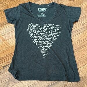 Threads 4 Thought Gray Heart Script Tee